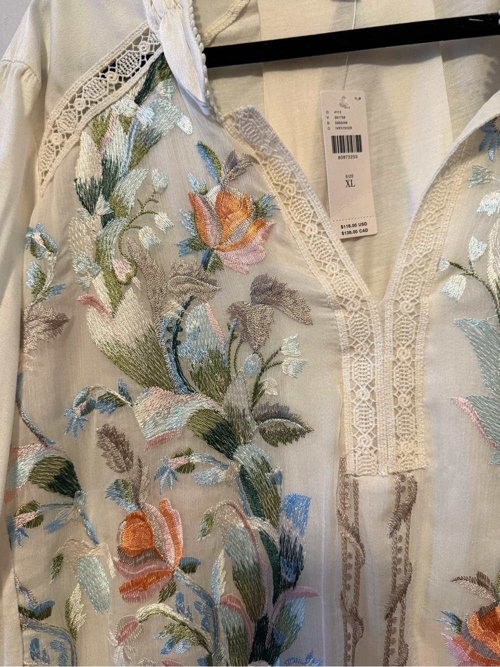 Anthropologie Tiny Hartford embroidered top XL NWT - Picture 4 of 4